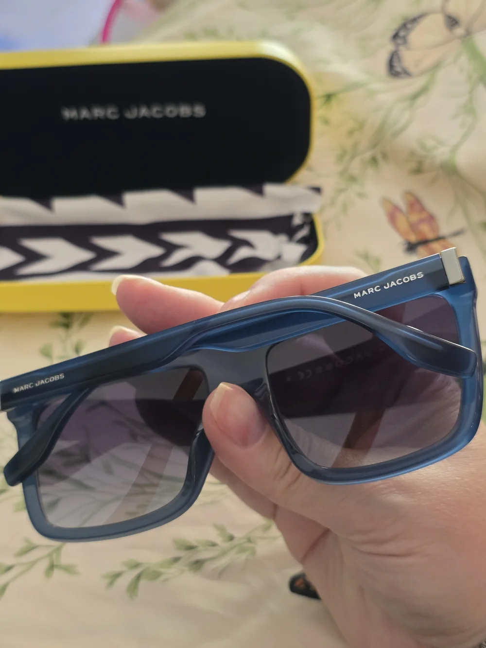 NWOT Marc Jacobs MARC 639/S Oversized Square Sunglasses Blue Gradient CAT 3
